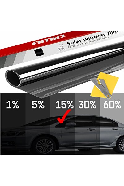 AMIO Folie fumurie pentru geamuri Dark Black 0.75 x 3m (15%)