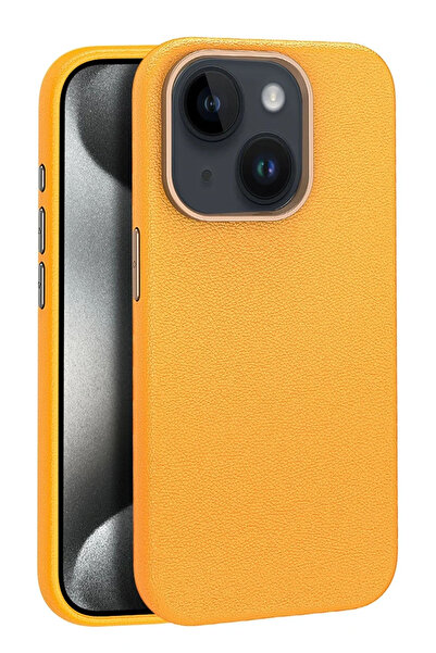 Hulyomer Hub غطاء Hulyomer 15 Case Wonder Leather Magsafe - برتقالي 1185576