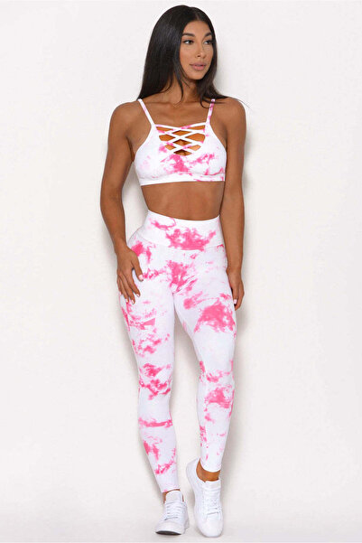 WildFashion Two-piece fitness set - Printed bra and leggings J729-25