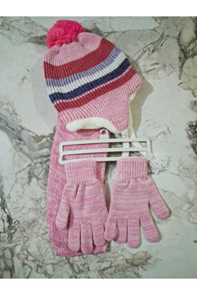 EDWOL Girl and Boy Waiter Size 3-Piece Fleece-Lined Scarf, Beanie, and Gloves...
