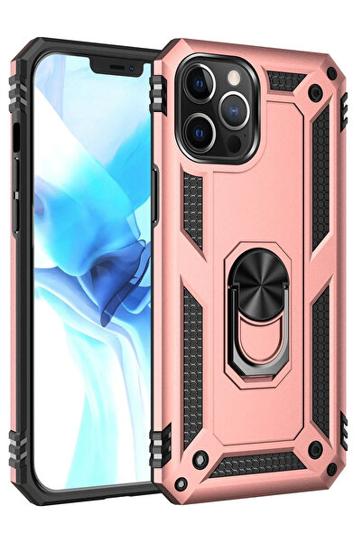 BSN STİL غطاء سيليكون من BSNSHOP لهاتف 12 برو ماكس مع حلقة صوفيا - وردي 1058986