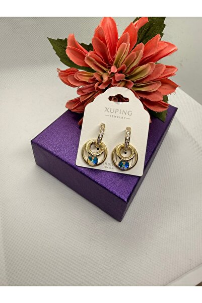 XUPING JEWELRY Jeweler's Series Colorful Zircon Stone Interlocking Ring Steel...