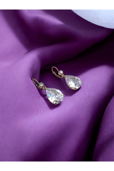 FUYA JEWELLERY Zirkon Taşlı Damla Küpe