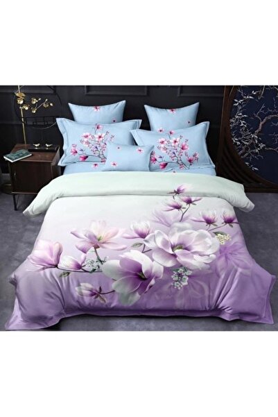 Pucioasa Set Lenjerie Pat Dublu 2 Fețe, Pucioasa, Imprimeu Floral 3D, 6 Piese...