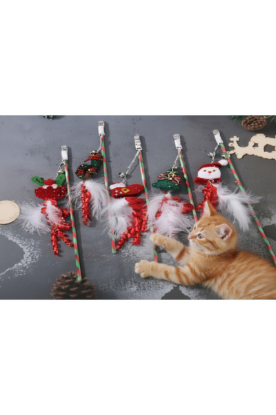 URZ GRUP صنارة صيد على شكل قطة مع جرس بتصميم السنة الجديدة