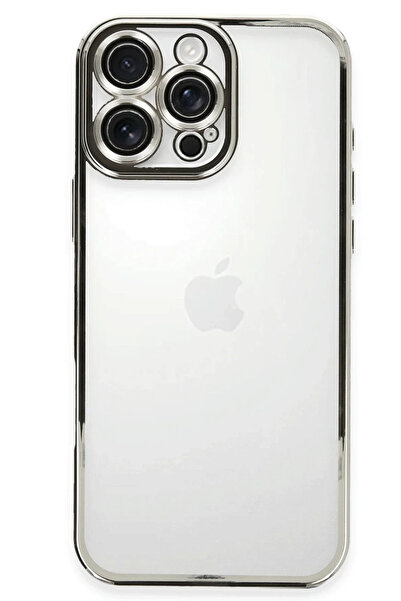 BSN STİL حافظة BSNSHOP 16 Pro من السيليكون مع عدسة - فضي 1058986