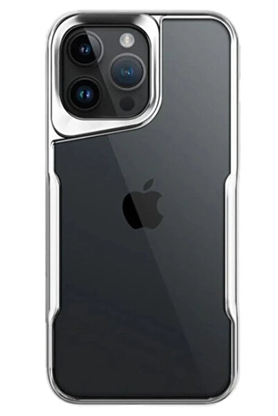 BSN STİL غطاء حماية من السيليكون لهاتف BSNSHOP 14 Pro Max - فضي 1058986