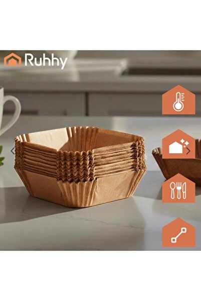 Ruhhy Set of 100 pieces, 16x16 cm, 35 Baking paper, for Air Fryer