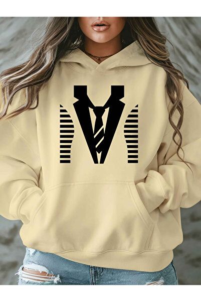 ibibik moda Special Printed Women/Men Unisex Oversized Hooded Sweatshirt