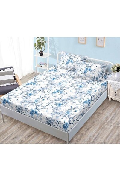 OEM Ελαστικό Κάλυμμα Στρώματος με 2 Μαξιλαροθήκες, 3 Τεμάχια, Σατέν Βαμβακερό...