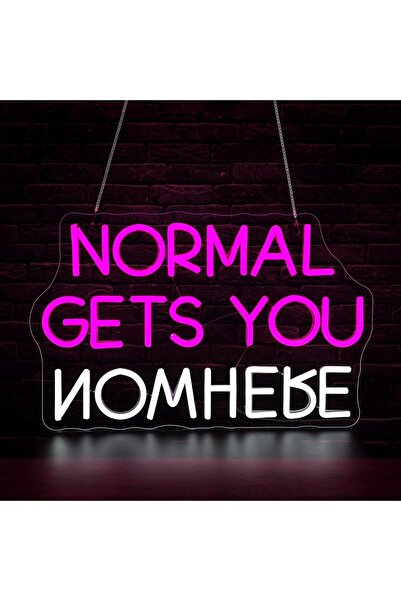 Slasa لافتة نيون LED مقاس 26×42 سم مكتوب عليها "العادي لا يوصلك إلى أي مكان" ...