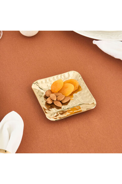 Karaca Home New Year Yılbaşı Loren İkramlık 10x10 cm Gold