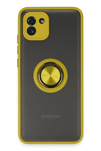 Hulyomer Hub غطاء سيليكون لهاتف سامسونج جالاكسي A03 من هوليومر مع حلقة مونتري...