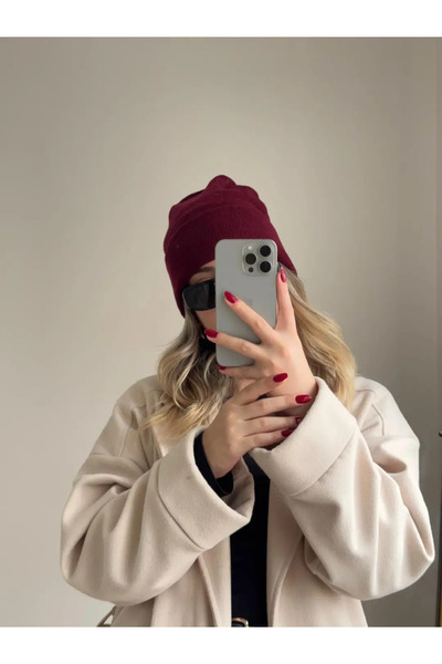 LEROSY CO. Soft Textured Beret Burgundy