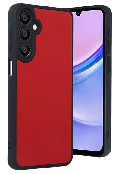 BSN STİL Bsnshop Samsung Galaxy A16 5g Case Aras Leather Cover - Red 1058986