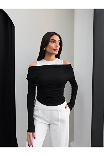 ESRAHELVACI Athlete Detail Asymmetrical Cut Basic Blouse
