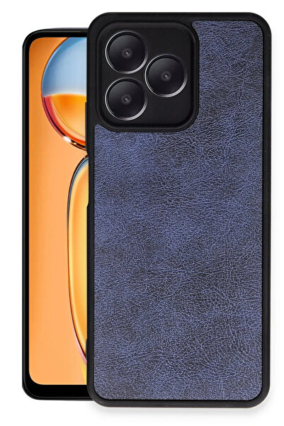 BSN STİL Bsnshop Realme Note 50 4g Case Aras Leather Cover - Navy Blue 1058986