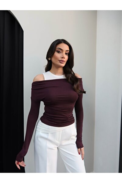 ESRAHELVACI Athlete Detail Asymmetrical Cut Basic Blouse