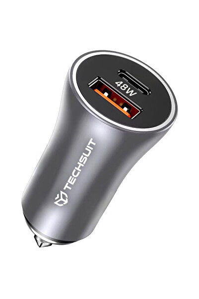 Techsuit C3 USB-C + USB-A varf spargere parbriz 48W Gri
