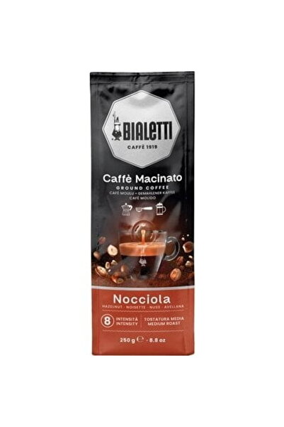 Bialetti Macinato Nocciola Espresso, 250 g, 80% Arabica, 20% Robusta