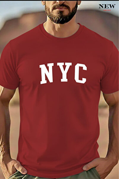 New Shine تي شيرت مطبوع للجنسين من نيويورك سيتي