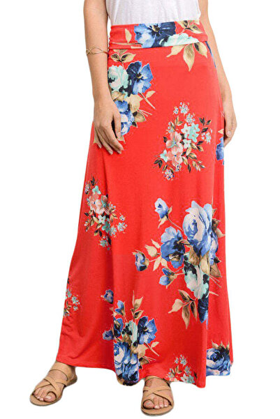 WildFashion Long maxi skirt with Printed K594-19