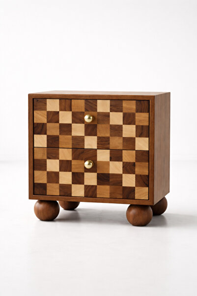 SOBA Design Soba Kare Desenli Komodin