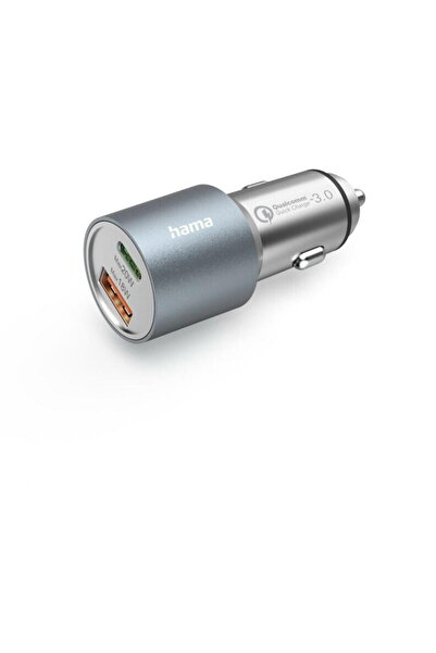 Hama Fast Charger, 1x USB-C, 1x USB-A, PD, 38 W, metal