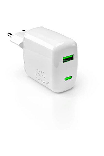 Puro Elektrik Încărcător de perete USB-A USB-C GaN 65W - Alb