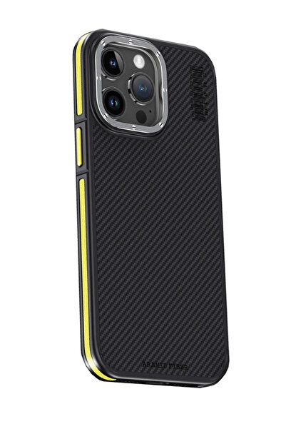 BSN STİL Bsnshop 15 Pro Max Case Aramid 600D Kevlar Carbon Fiber Magsafe Cove...