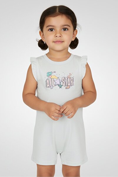 Converse طقم رومبر مطبوع عليه رسومات للبنات الصغار، قطعتين، متعدد الألوان