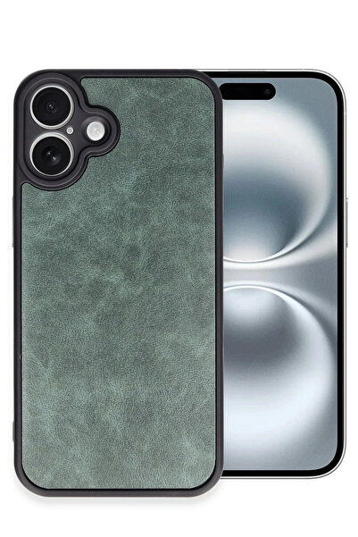 BSN STİL Bsnshop 16 Plus Case Aras Leather Cover - Dark Green 1058986