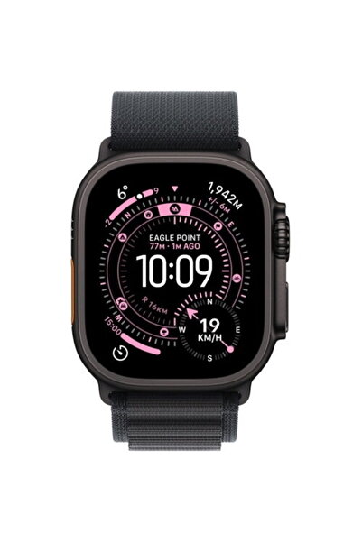 Apple Ceas Ultra 3 49mm LTE Titanium Alpine Loop Negru L, 1.98"