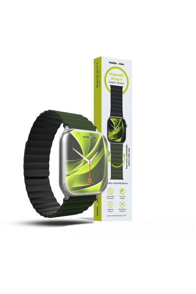 Mobile Origin Curea magnetică de ceas II, verde/negru - Apple Watch 49mm/46mm...