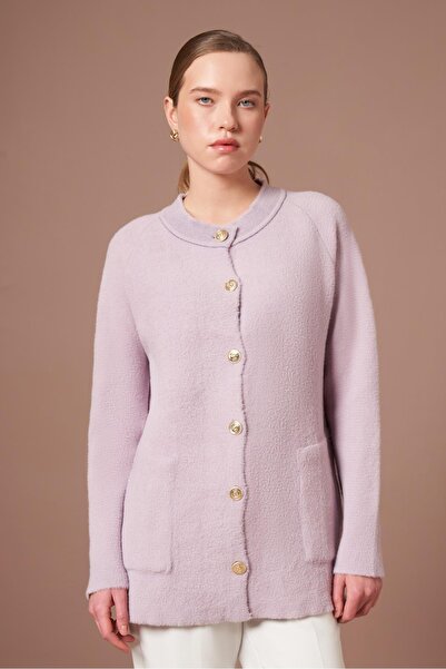 FTZ WOMEN Women's Angora Cardigan Lilac 25259