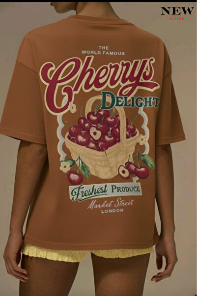 New Shine تي شيرت مطبوع عليه شيري للجنسين