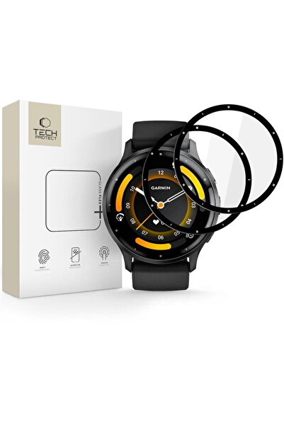 Tech-Protect Flex+ Sticla Hibrida 2-Pack pentru Garmin Venu 3, Negru, by