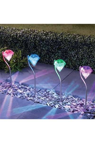 ART Lampa Solara estetica exterioara de gradina RGB LED tip "lampadar"