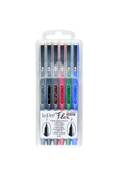 Marvy Set of 6 Le Pen Flex graphic liner pens