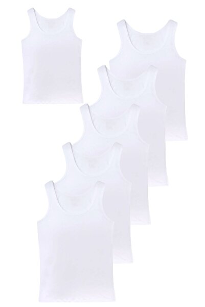 mangayıldız 6-Piece Pack of Lycra Cotton Men's Undershirts with Straps
