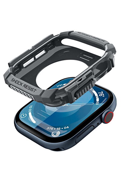 Spigen Husa pentru Apple Watch 10 46mm - Rugged Armor - Dark Grey