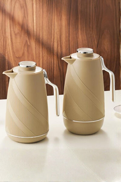 Generic 1-liter tea and coffee thermos set with an elegant design