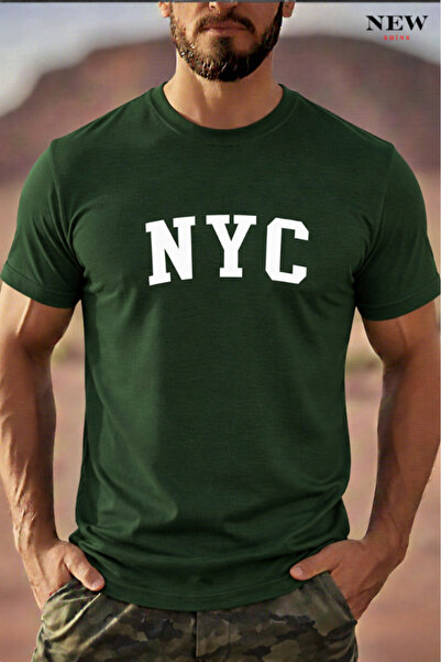 New Shine تي شيرت مطبوع للجنسين من نيويورك سيتي