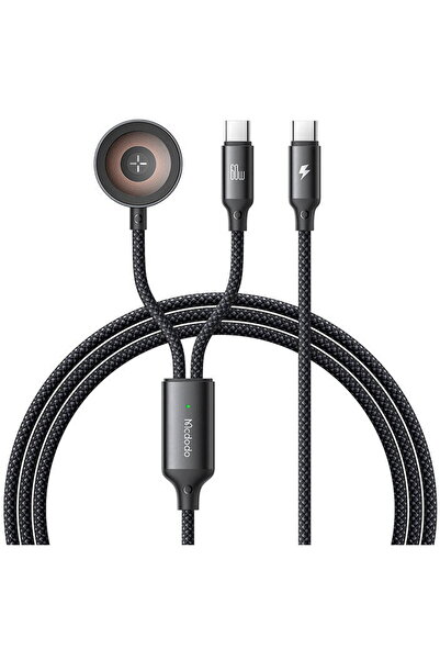 Mcdodo CA-2200 2in1 USB-C/Charger Apple Watch 60W 1.2m Negru