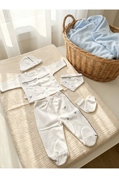 Gaye Bebe %100 pamuklu 5’li animal desenli hastane çıkışı