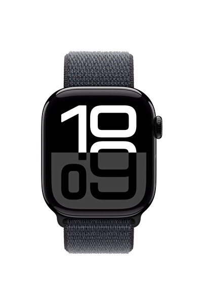 Apple Watch 10 GPS, Carcasa Jet Black Aluminium 42mm, Ink Sport Loop