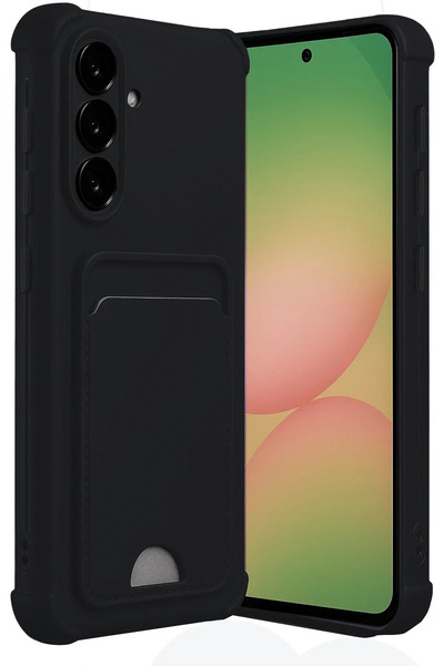 BSN STİL حافظة سامسونج جالاكسي A56 من BSNSHOP من السيليكون مع حامل بطاقات - أ...