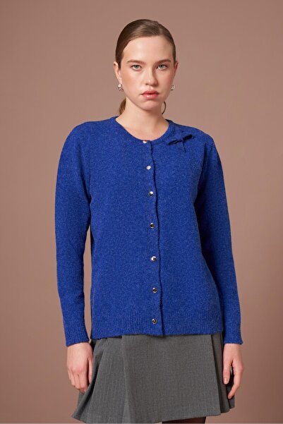 FTZ WOMEN كارديجان شادون للنساء أزرق بلون الكوبالت أزرق 25288