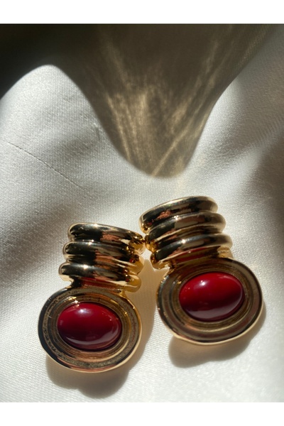 JEWELRY Gold Detaylı Taşlı Küpe