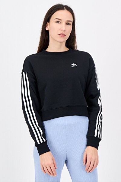adidas Women Sportswear Fit Long Sleeve Outdoor Sweatshirt, Black
